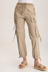 Jillit Poplin Cargo Jogger Crop Pant
