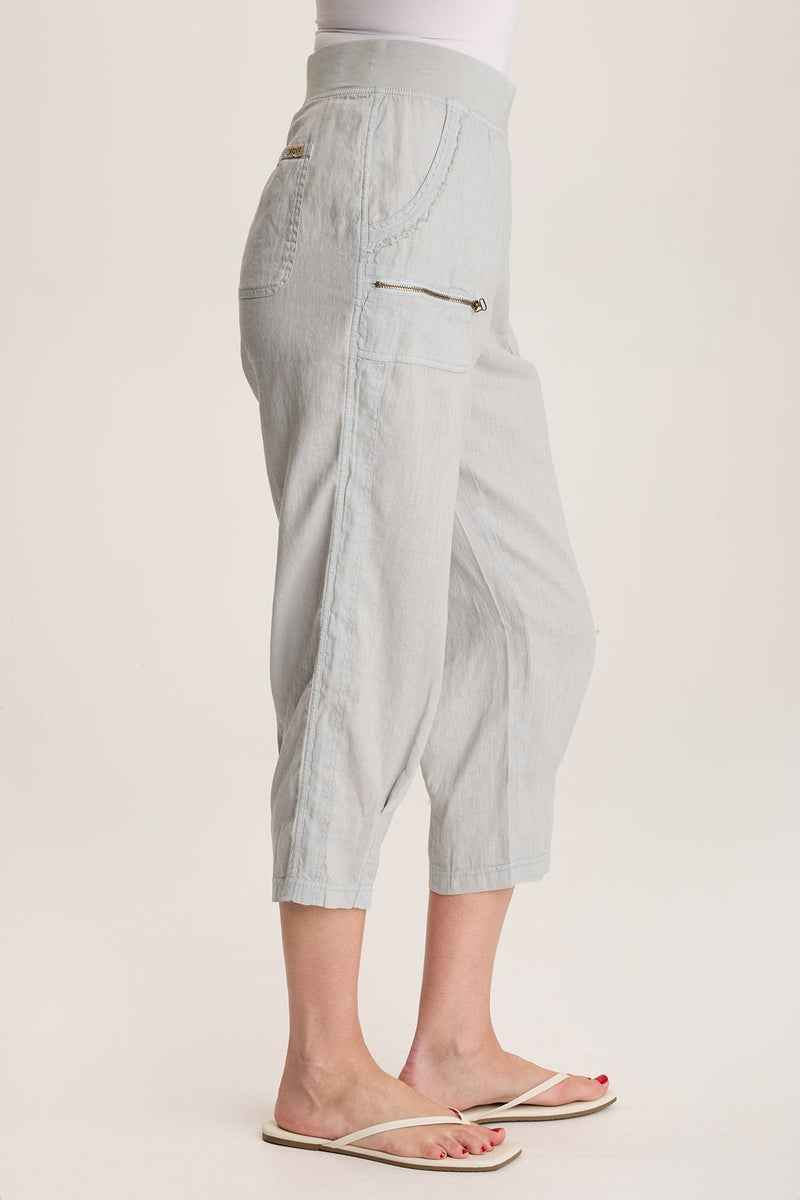 Camden Linen Tapered Crop Pant