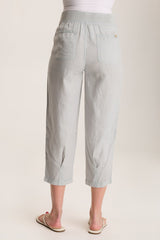 Camden Linen Tapered Crop Pant