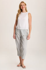 Camden Linen Tapered Crop Pant