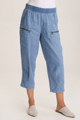 Camden Linen Tapered Crop Pant