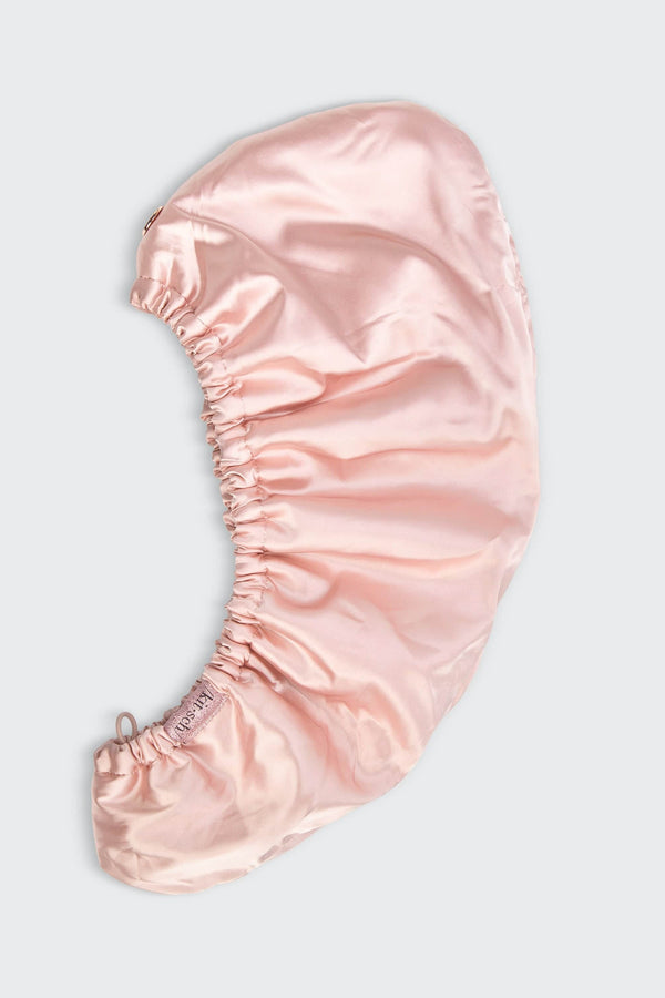 Satin-Wrapped Hair Towel - Blush