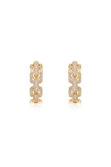 Crystal Chain Link Hoops