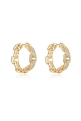 Crystal Chain Link Hoops