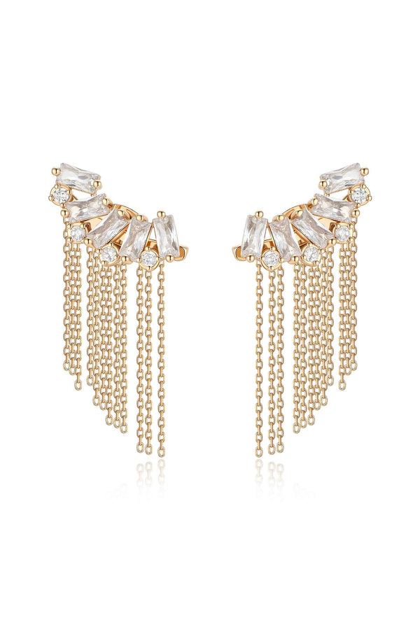 Baguette Crystal Three-In-One Ear Crawlers