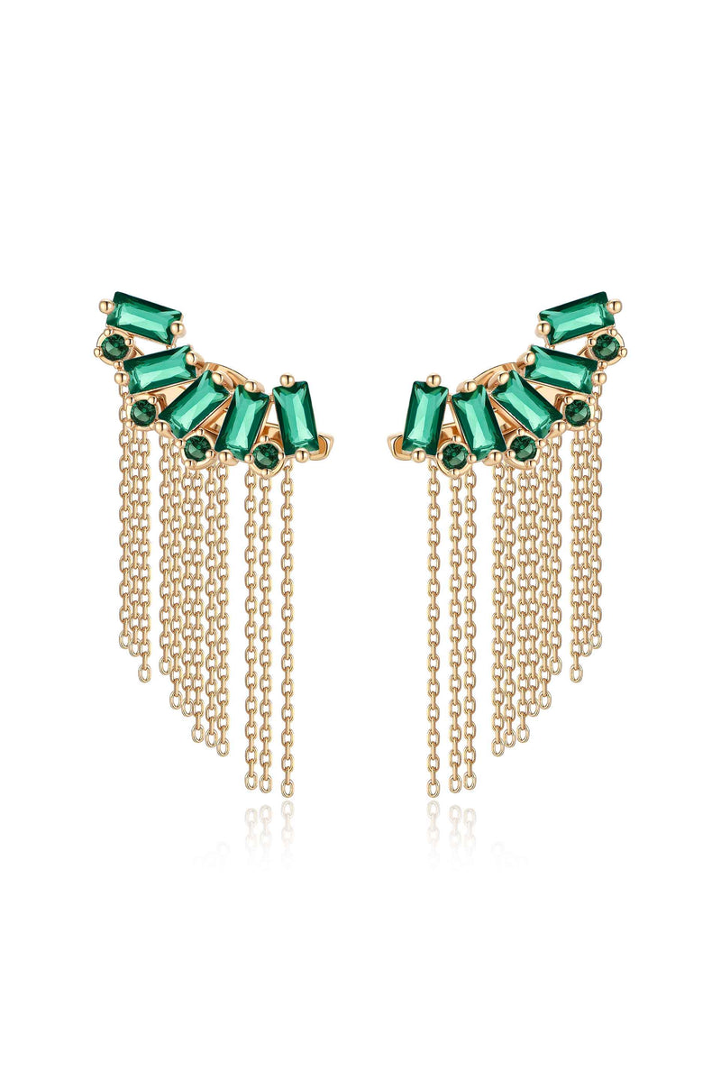 Baguette Crystal Three-In-One Ear Crawlers