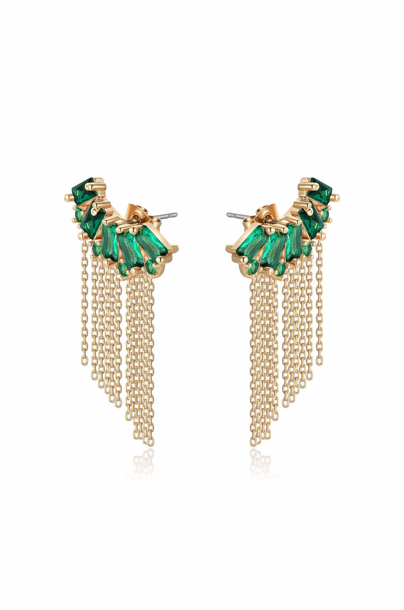 Baguette Crystal Three-In-One Ear Crawlers