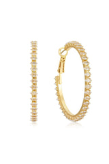 18k Spotlight Crystal Hoop Earrings