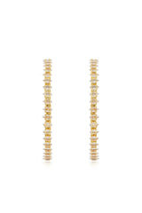 18k Spotlight Crystal Hoop Earrings