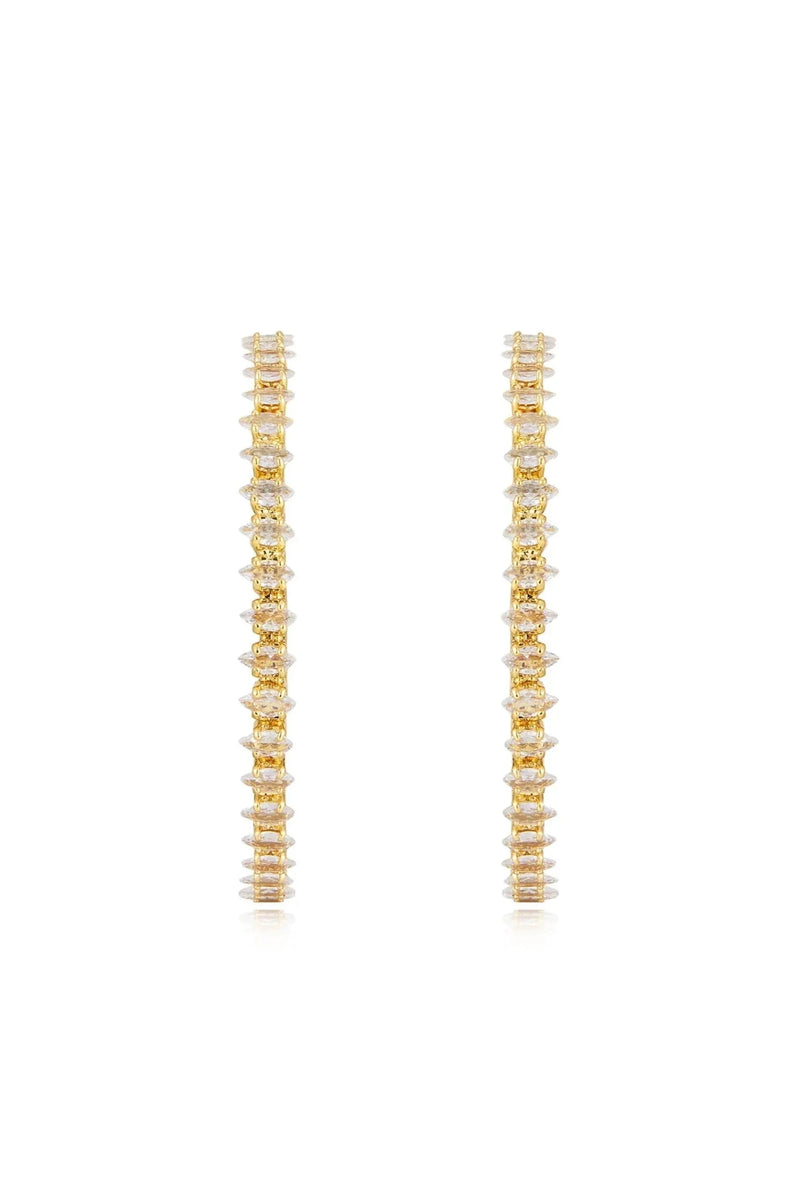 18k Spotlight Crystal Hoop Earrings
