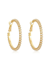 18k Spotlight Crystal Hoop Earrings