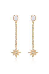 Celestial Opal Star Drop Earrings
