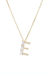 Mixed Crystal Initial Necklace