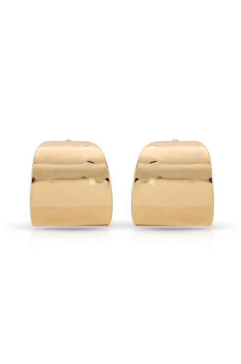 Hammered Cupped Hoop Earrings