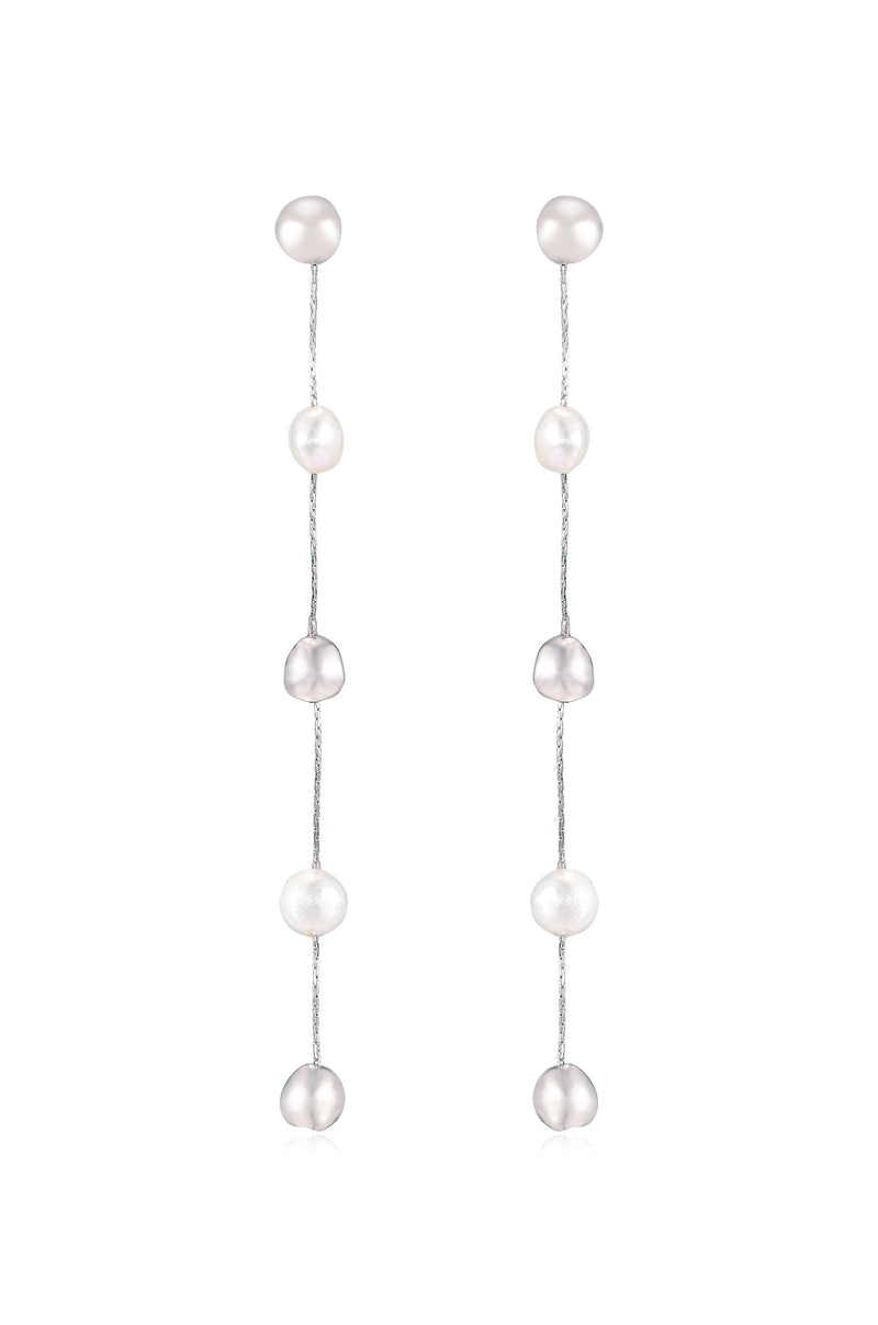 Alternating Freshwater Pearl Drop Earrings