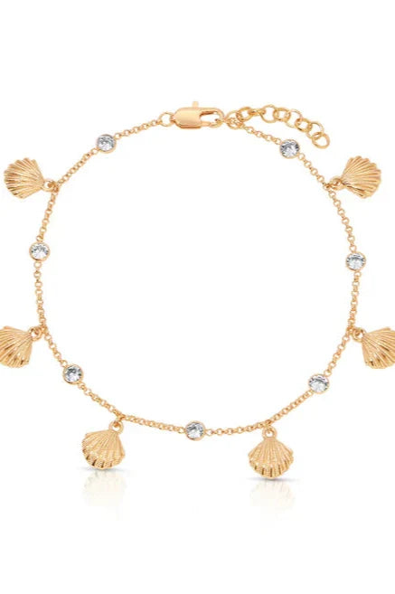 Scallop Shell Charm Anklet