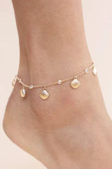 Scallop Shell Charm Anklet