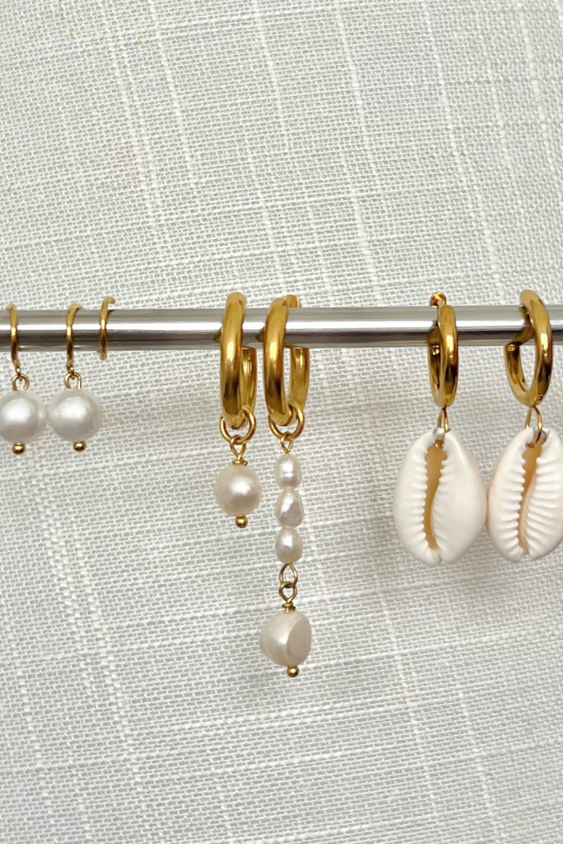 Cove Spiral Pearl Earring