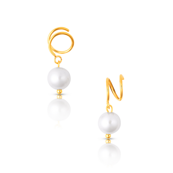Cove Spiral Pearl Earring
