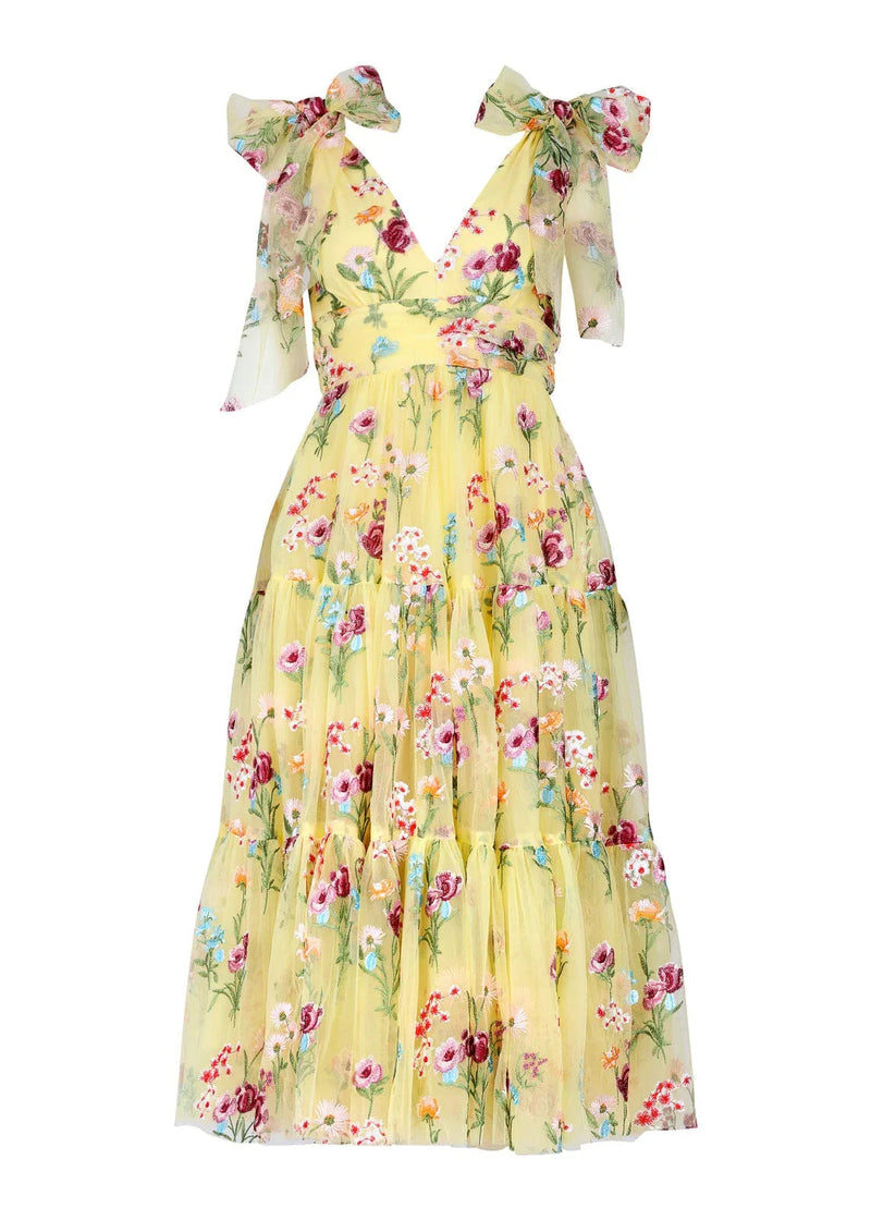 Margaret Midi Dress Yellow