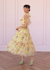 Margaret Midi Dress Yellow