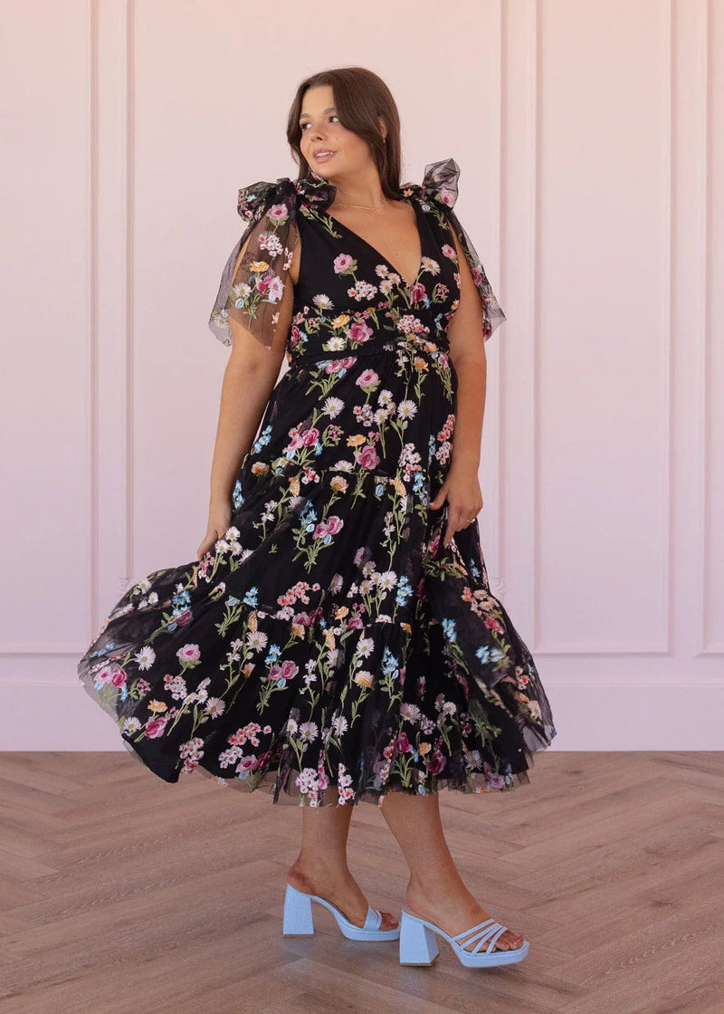 Margaret Midi Dress Black